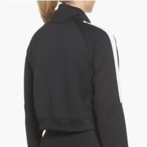 Nike Women's Sportswear Crop Track N98 Jacket | Black In Black/ White | Size L - Picture 10 of 15